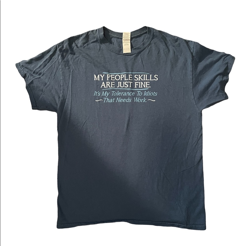 Light Blue “People Skills” T-shirt
